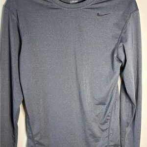 Nike Pro‎ NikeFit  Gray Long Sleeve Performance Tee size L